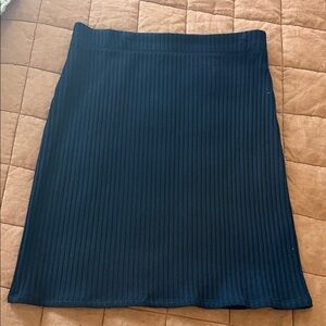 Eileen Fisher Black Ribbed Pencil Skirt